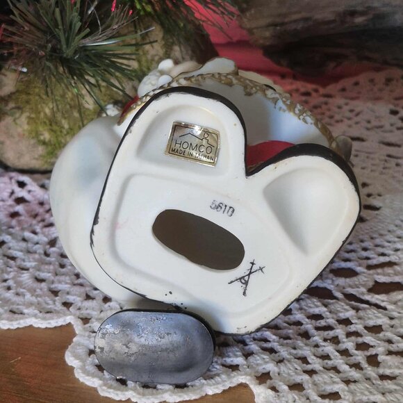 🎄Vintage Porcelain Santa Claus Piggy Bank - 70s Trinket Figurine - Picture 12 of 13